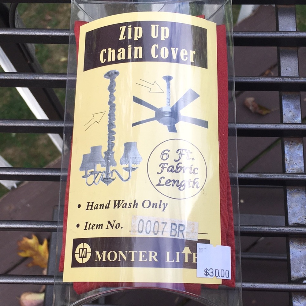 Silk chandelier chain cover